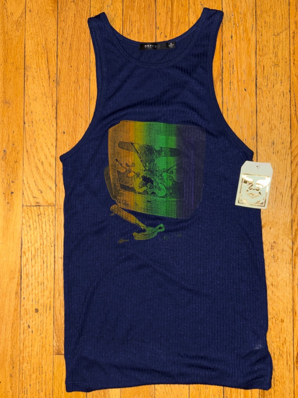 Obey NWT Women's "Kill Your Television" Brando Ribbed Tank Top - Small